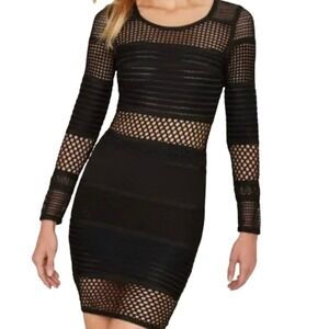 Valiant Paris Black Bodycon Semi Sheer Sexy Cutout Whimsigoth Dress